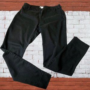 H&M Black Casual Chino Pants Side Zip Womens 8